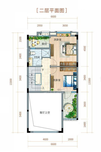 聯(lián)排別墅戶型4室2廳3衛(wèi)1廚177.00㎡