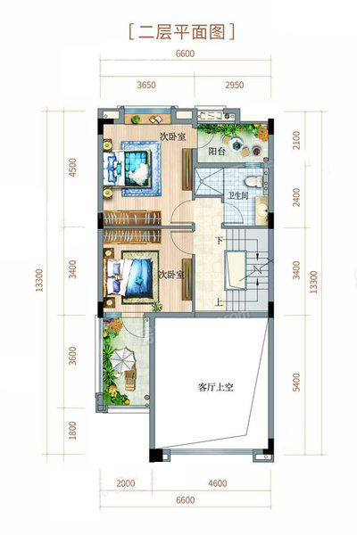 雙拼別墅戶型3室2廳3衛(wèi)1廚180.00㎡