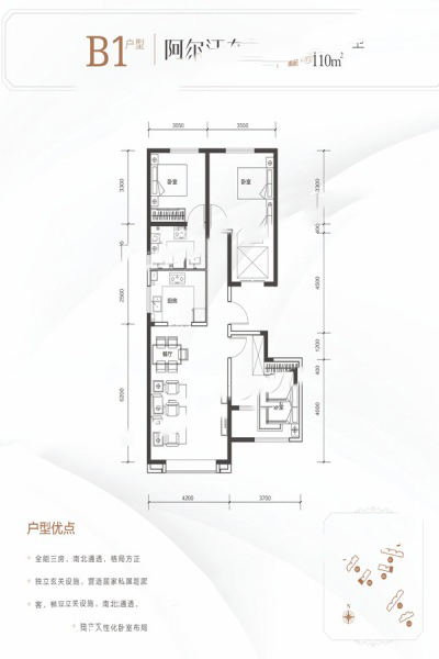 陽(yáng)光城·文瀾公館【阿爾汗布拉】110㎡三室兩廳一衛(wèi) 115.5萬(wàn)元-套