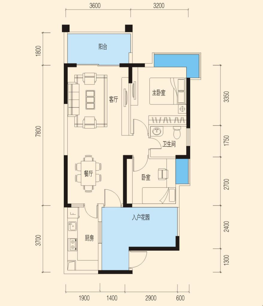 鴻江·尚城世家2室2廳1衛(wèi) 81.21-83.25