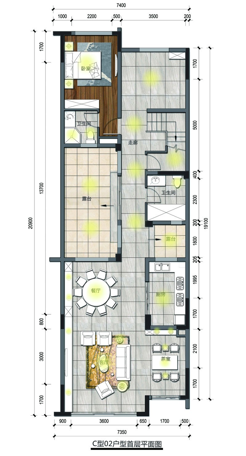 觀瀾湖·藝墅觀瀾湖·藝墅C02首層戶型圖 建面97.78㎡