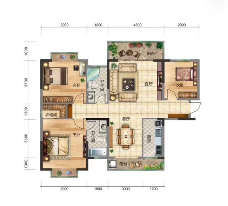 央璽公館儋州央璽公館01-02戶型圖